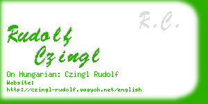 rudolf czingl business card